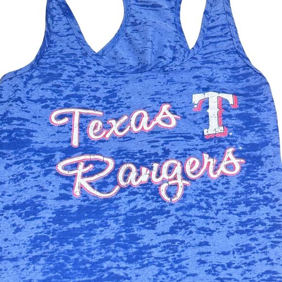 New Texas Rangers Genuine Major League Baseball Royal Blue Racer Back Tank Top L - Picture 2 of 9